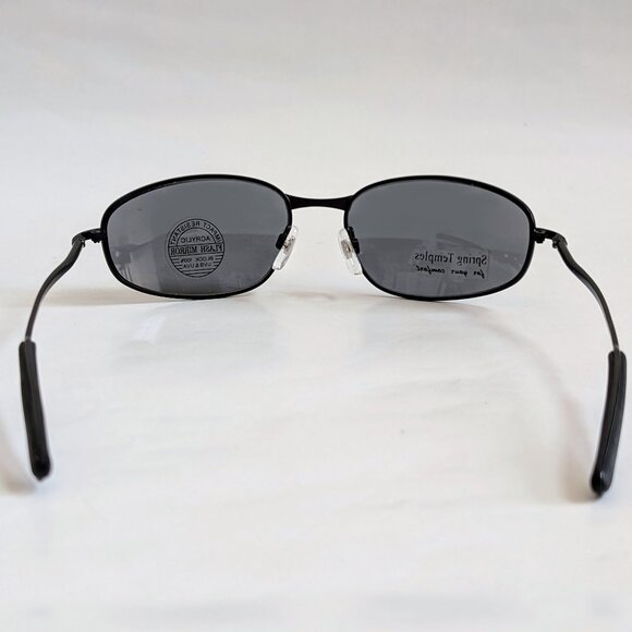NWT Vintage 90's Rectangle Metal Sport Sunglasses (M. Black) - Picture 4 of 5